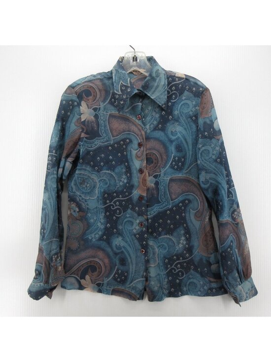 Mardi Modes Tops - VINTAGE Mardi Modes Top Small Blouse Paisley 70s Funky Leisure
